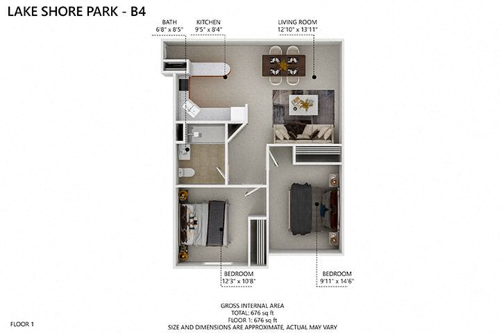 Floor-Plan_B4 at Lake Shore Park, Iowa