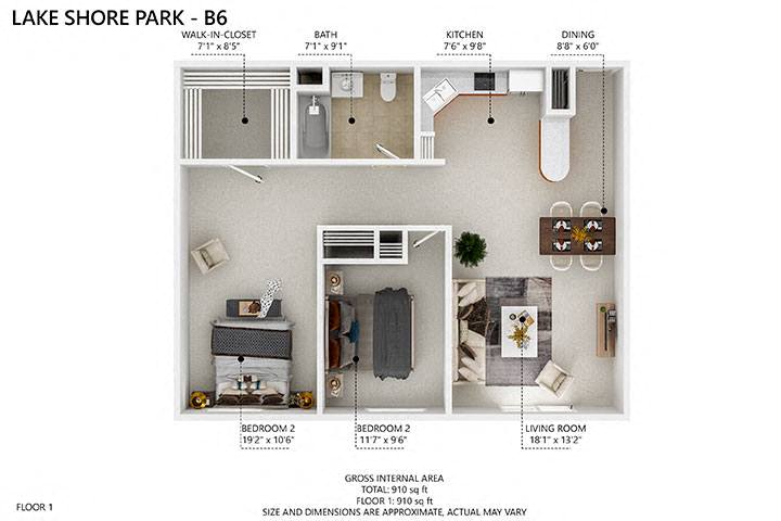 Floor-Plan_B6 at Lake Shore Park, Ankeny, IA 50021