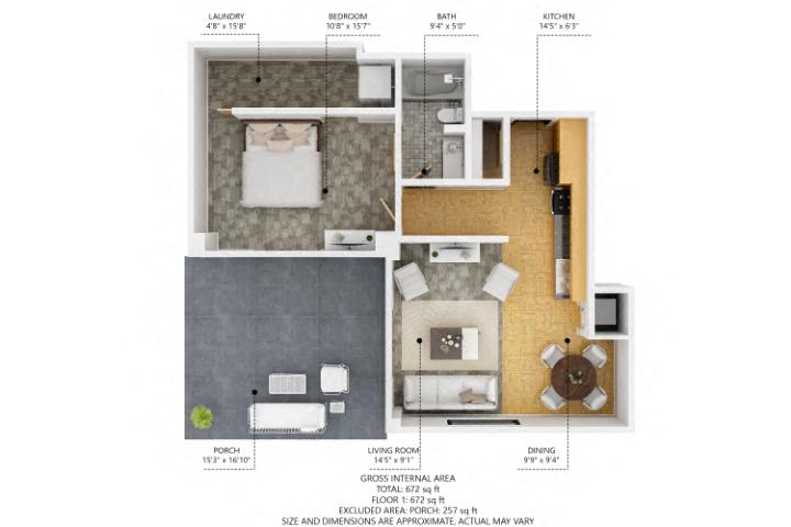 A8 1Bed 1Bath at The Des Moines Building Apartments, Iowa, 50309