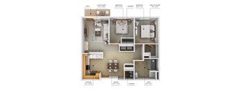 C1-40 Floor Plan at Cornerstone Commons, Iowa, 50131