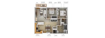 C1-50 Floor Plan at Cornerstone Commons, Johnston, IA 50131  