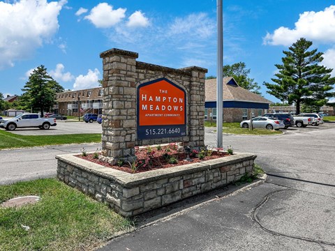Property Signage at The Hampton Meadows Apartments, Des Moines, IA, 50315
