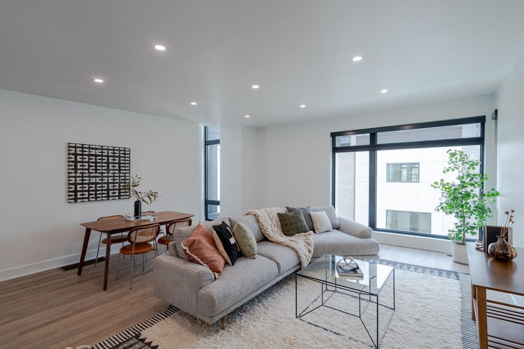 Modern Living Room at Matilda 235 Townhomes, Des Moines