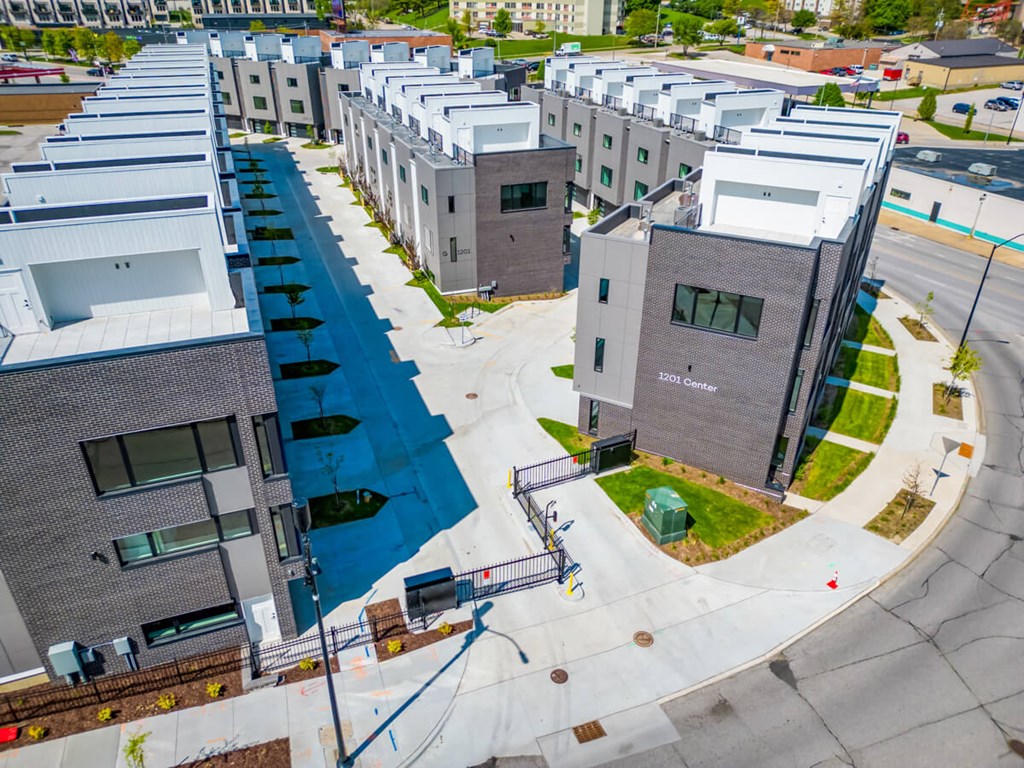 Aerial View at Matilda 235 Townhomes, Des Moines