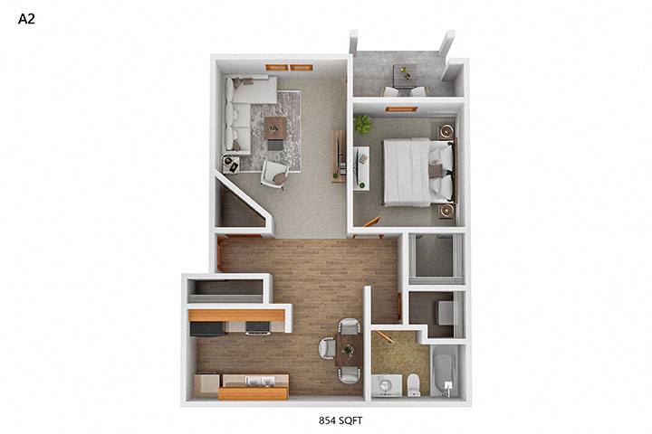 A2 Floor Plan at Creekstone Falls, Sioux Falls, South Dakota