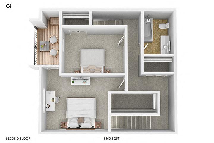 C4 Floor Plan at Creekstone Falls, South Dakota, 57106