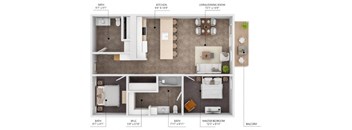 A11 Floor Plan at Level, Des Moines, IA 50309  