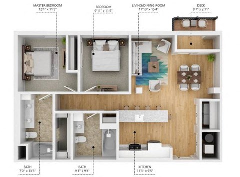 C2 Floor Plan at Level, Iowa   