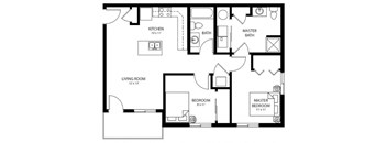 B1 floor plan at Cedarbrooke Place , Norwalk, IA, Iowa