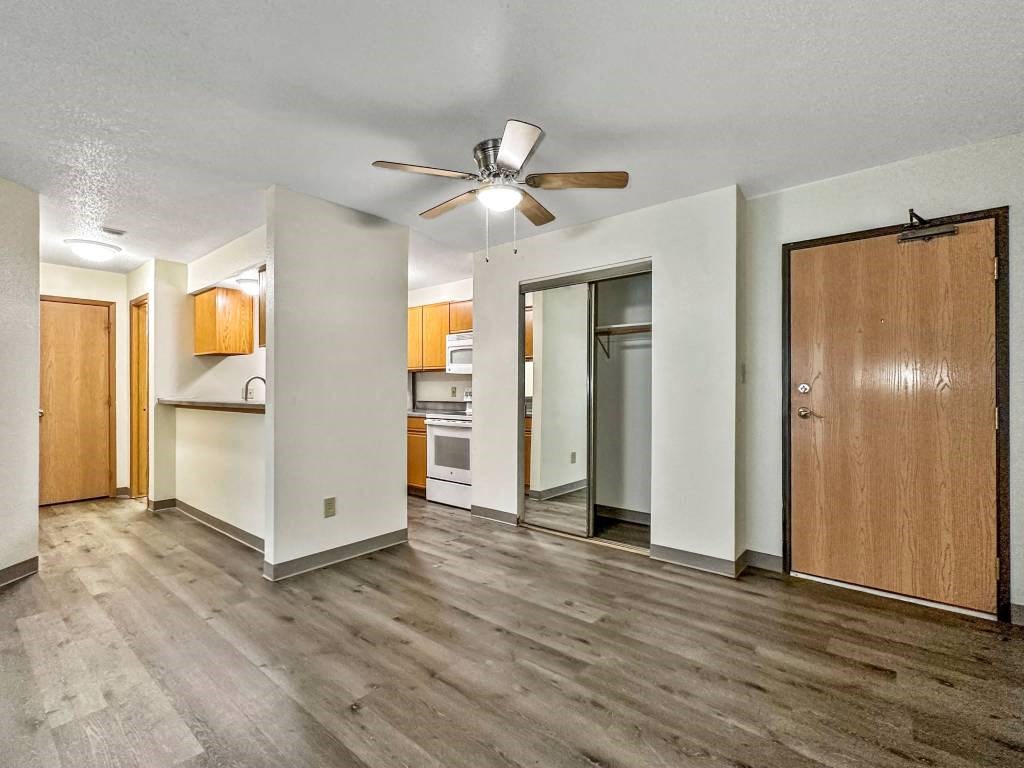 Wood Inspired Plank Flooring at Hamlet Apartments, Iowa