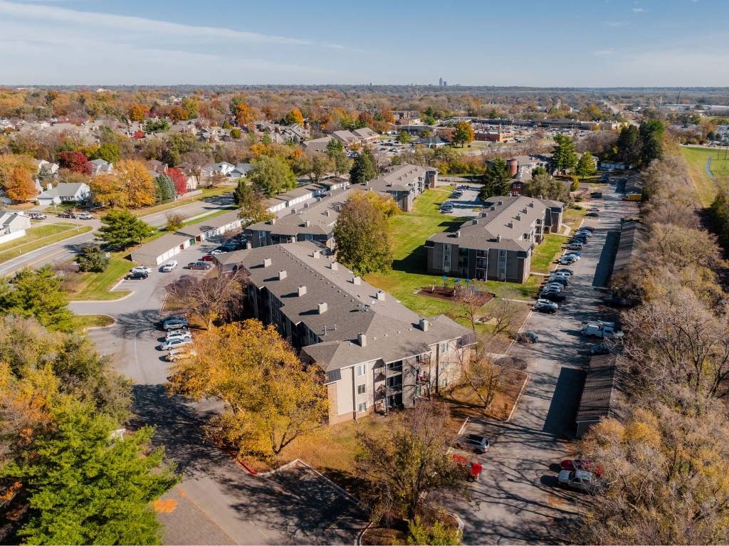 Aerial View at Hamlet Apartments, West Des Moines, Iowa