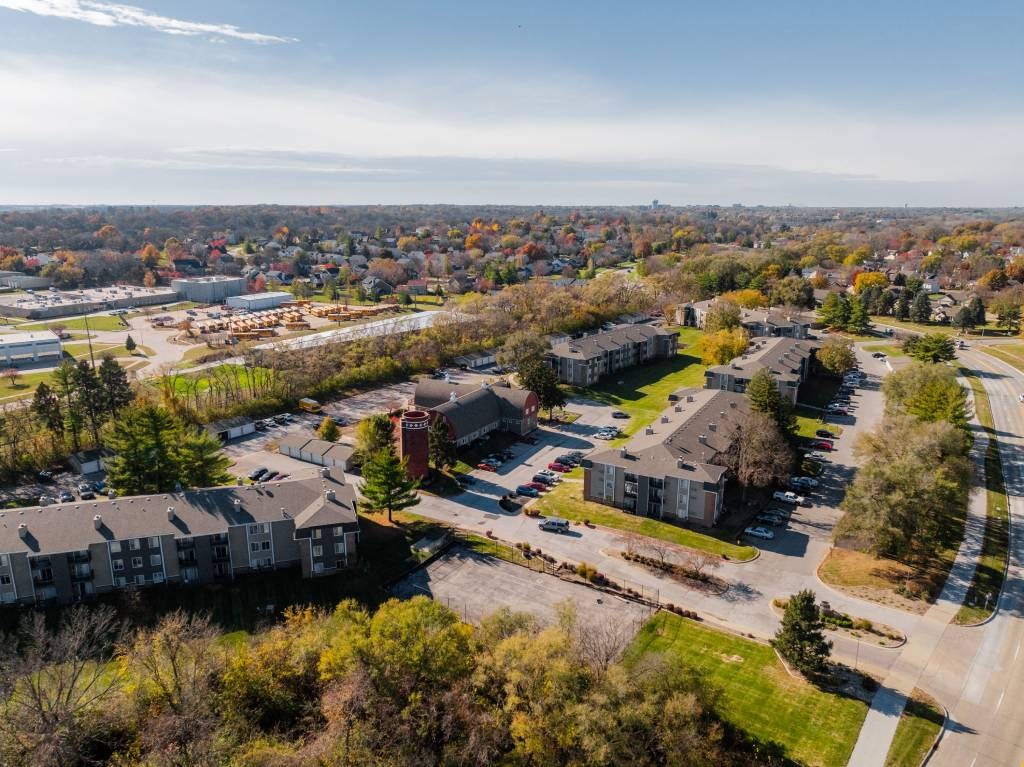 Drone View at Hamlet Apartments, Iowa, 50265