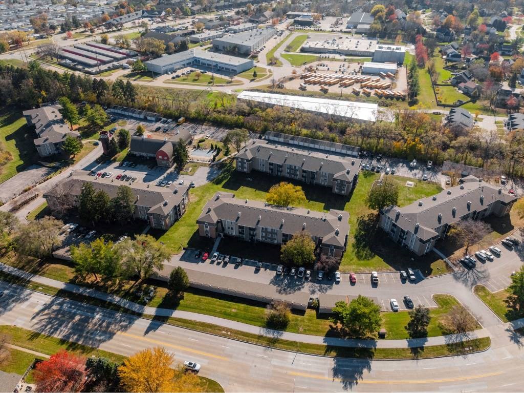 Drone Community View at Hamlet Apartments, West Des Moines, IA, 50265
