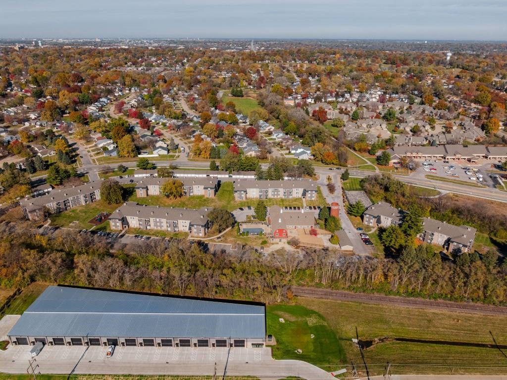 Drone View at Hamlet Apartments, Iowa