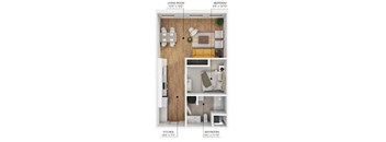 A1 Floor Plan at Plant 1 Lofts, N. Newton, IA  