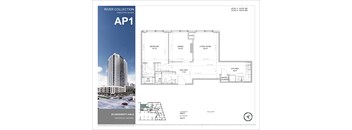 A floor plan for the River Collection Executive Suites AP1 is displayed.