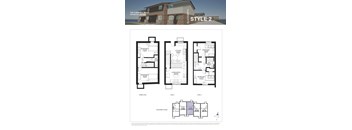 Floor plan for a Blacksmith style home with three bedrooms and two bathrooms.