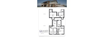 A house plan for a two-story masonry house with a garage.