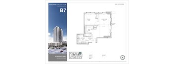 A floor plan for the B7 suite in the Niagara Collection Penthouse Suites.