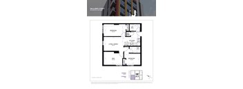 A floor plan for a 2 bedroom suite at 246 Albert Street in Waterloo, Ontario.