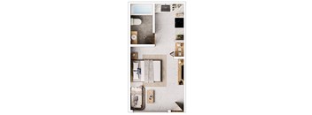 A series of images showing a bathroom layout with a toilet, sink, and other fixtures.