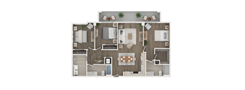 a 1 bedroom floor plan  503 square feet