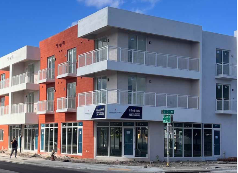 a building on the corner of a city street