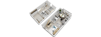 the falls falls apartments floor plan with 2 bedrooms and 2 baths