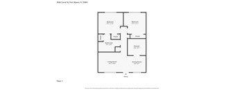 A floor plan of a one bedroom apartment.