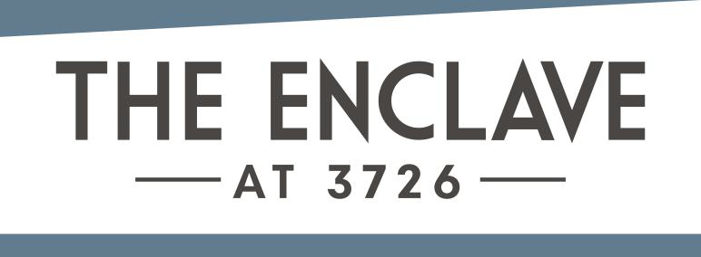 the enclave at 3136 logo with blue and white background