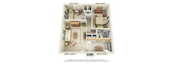 a floor plan is shown in this rendering