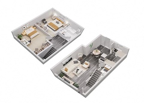 the bedrooms of the floor plan of a house