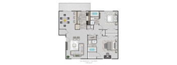 a floor plan  two bedroom  two baths