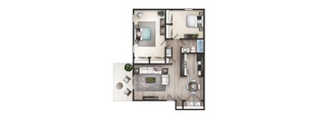 a floor plan of a house with a living room