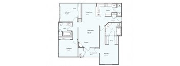 a floor plan of a small house with a lot of furniture