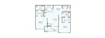 the blueprint floor plan of a home