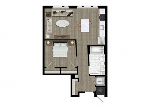 floor plan of a bedroom with a bathroom