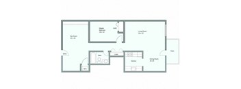 a floor plan of a house with a blue