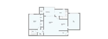 a floor plan of a house with a blue