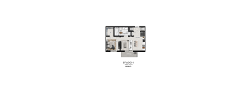the residences studio 6 floor plan  studio 6  670 sq ft