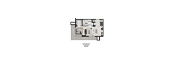 the residences studio 7 floor plan  studio 7  670 sq ft