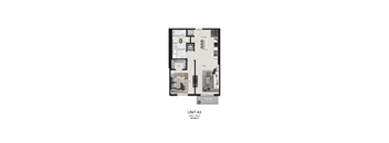 the unit q3 floor plan  unit a  670 sq ft