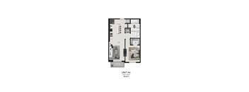 the unit a unit a1 1 bedroom floor plan