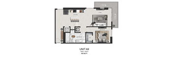 unit a1 1 bedroom floor plan  1125 sqft