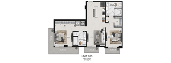 the unit b3 floor plan  studio floor plans