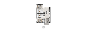 unit b3 floor plan  apartments in the galleria  unit