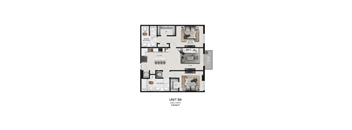 unit b3 floor plan  apartments in the galleria  unit