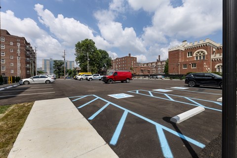 Uncovered parking available to at Marleigh apartments located in Indianapolis, IN