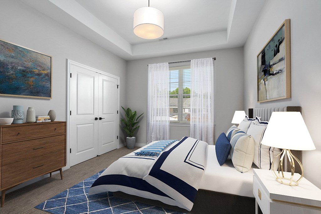 Beautiful Bright Bedroom With Wide Windows at Encore at West Valley, White Lake, MI, 48386