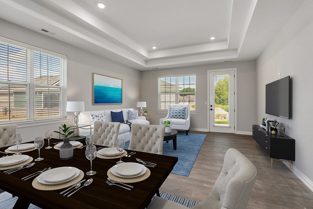 Warm Living And Dining Room Warm Living And Dining Room at Encore at West Valley, White Lake, Michigan